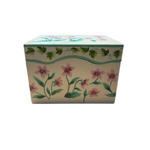 Waverly Garden Room Wooden Recipe Box “Sweet Violets”